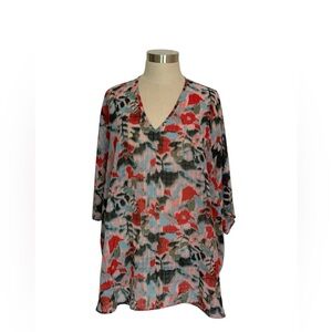 Jade Floral V-Neck Tunic
